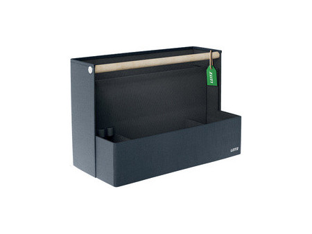 LEITZ Organiseur de bureau avec poignée en bois, tissu