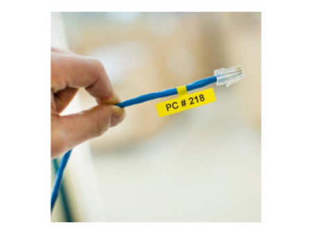BROTHER FLe-6511 Bk On White Flag Tape