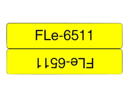 BROTHER FLe-6511 Bk On White Flag Tape
