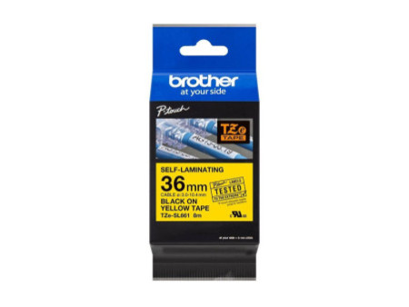 BROTHER TZeSL661 tape Black on Yellow