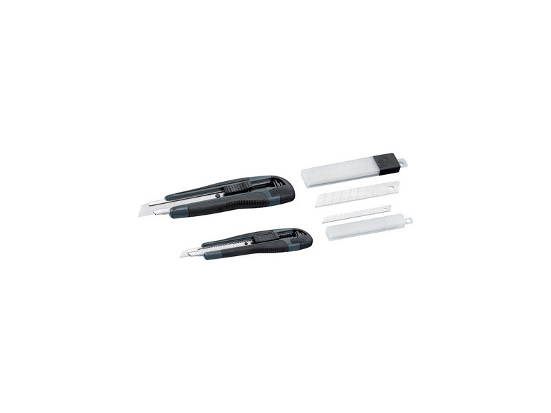 WESTEX Kit de cutters, plastique, lames: 9/18 mm, 4 pièces