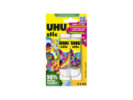 UHU Bâton de colle stic UNIQUE, sans solvant, 3x 8,2 g