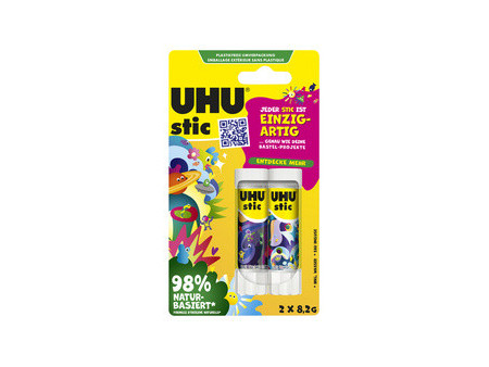 UHU Bâton de colle stic UNIQUE, sans solvant, 3x 8,2 g