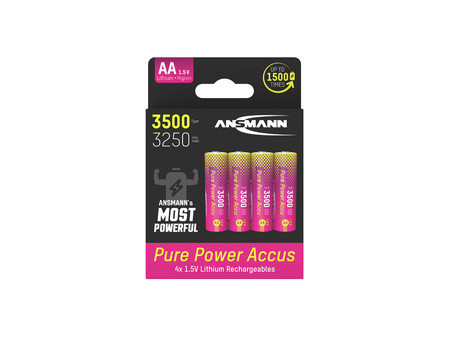 ANSMANN Pile Li-Ion Pure Power, AA, blister de 4