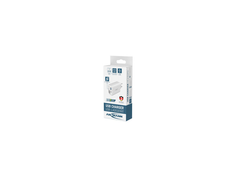 ANSMANN Chargeur USB HOME CHARGER 230PD avec câble, blanc