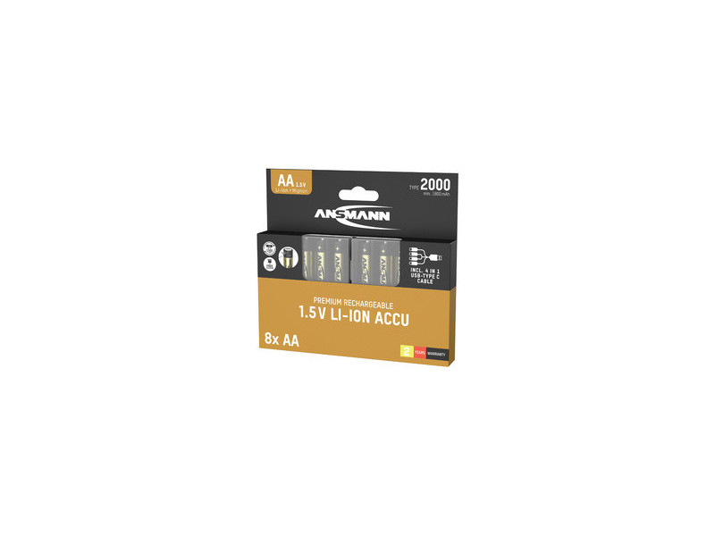 ANSMANN Pile premium Li-Ion AA avec prise USB-C