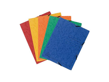 EXACOMPTA Chemise à élastiques, A4, carton, assorti
