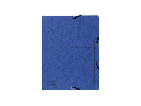 EXACOMPTA Chemise à élastiques, A4, carton, bleu
