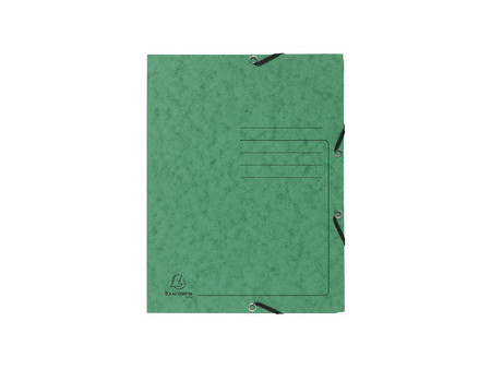 EXACOMPTA Chemise à élastiques, A4, carton, vert