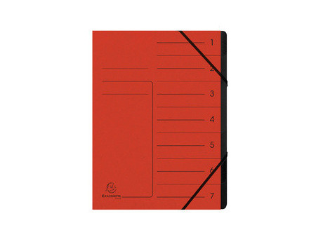 EXACOMPTA Trieur, A4, carton, 12 compartiments, vert