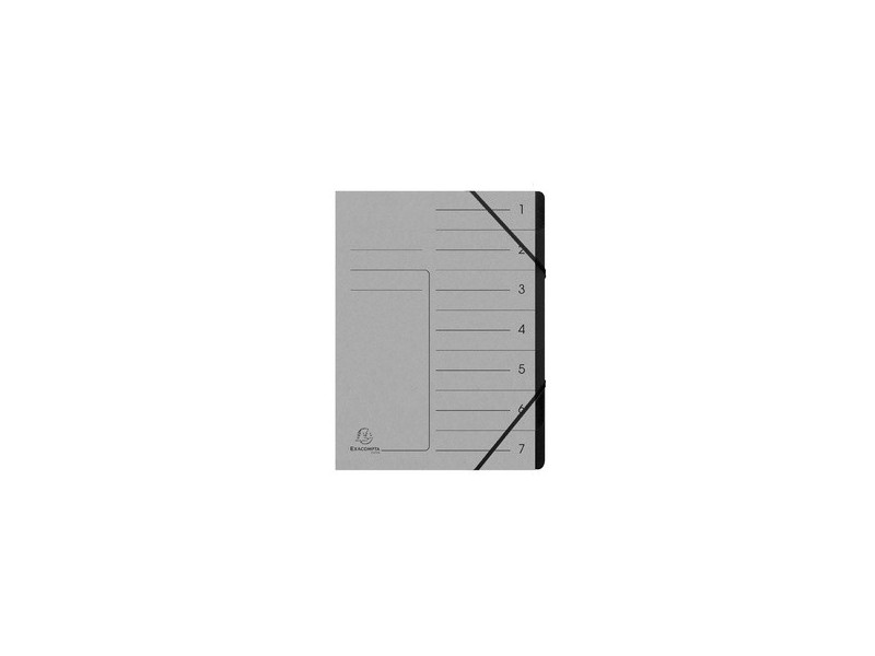 EXACOMPTA Trieur, A4, carton, 12 compartiments, gris