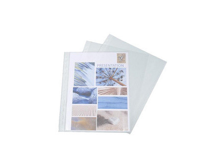 EXACOMPTA Pochette perforée, A5, PP, grainé, transparent