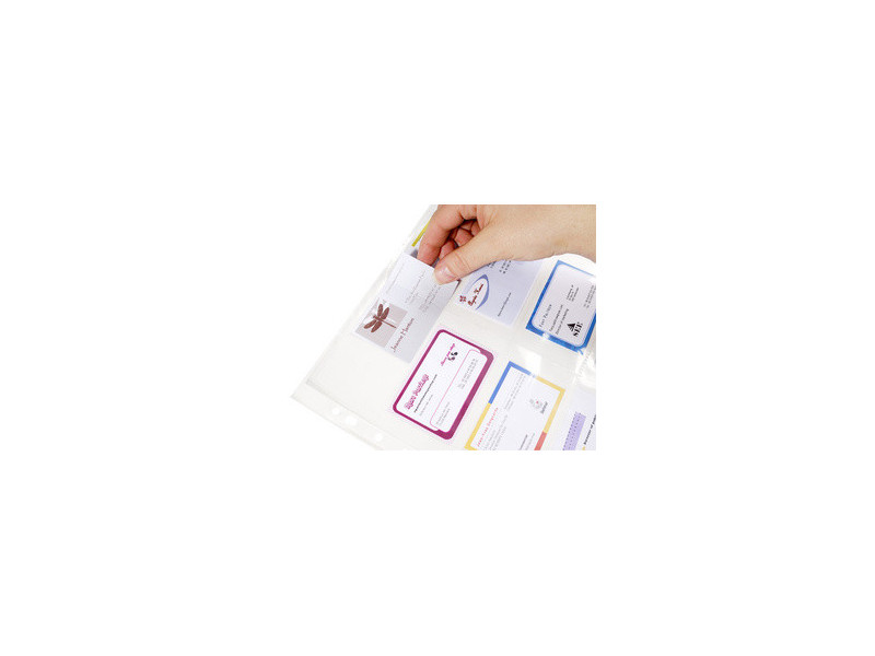 EXACOMPTA Pochette perforée pour cartes de visite, A4, PP