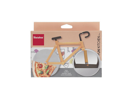 metaltex Fun Kitchen Roulette à pizza Vélo, jaune