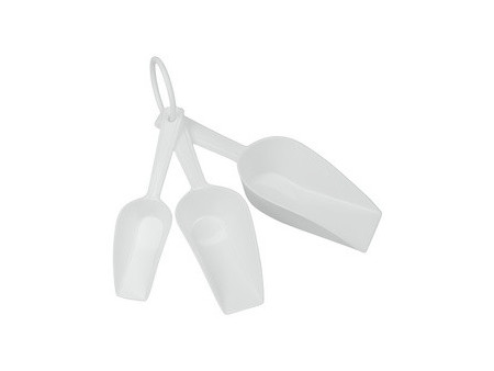 metaltex Pelle doseuse, plastique, set de 3, blanc
