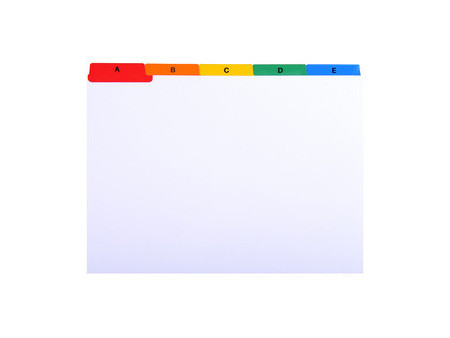 EXFCOMPTA Index alphabétique, carton, A7 paysage, blanc
