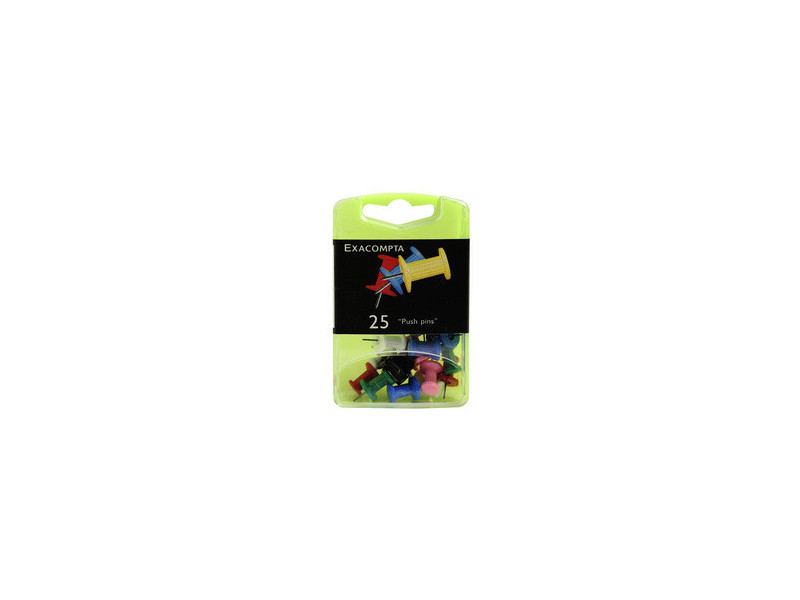 EXACOMPTA Épingle, 25 pièces, couleurs assorties