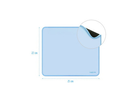 LogiLink Tapis de souris, (L)250 x (P)220 mm, bleu