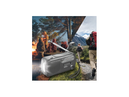 LogiLink Radio solaire avec dynamo, noir