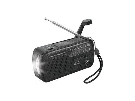 LogiLink Radio solaire avec dynamo, noir