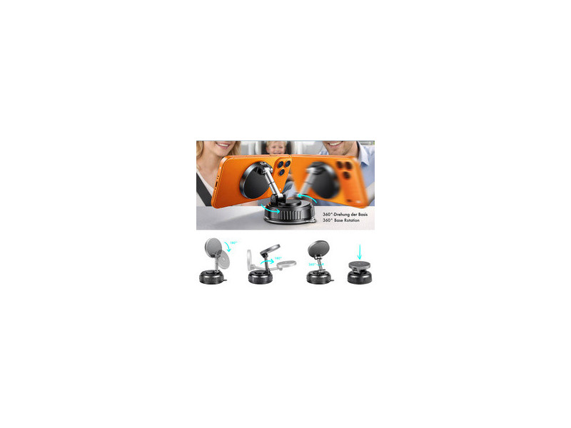 LogiLink Support magnétique de smartphone pour voiture, noir