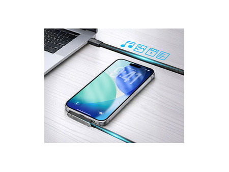 LogiLink Câble charge & données USB 2.0 avec support, noir