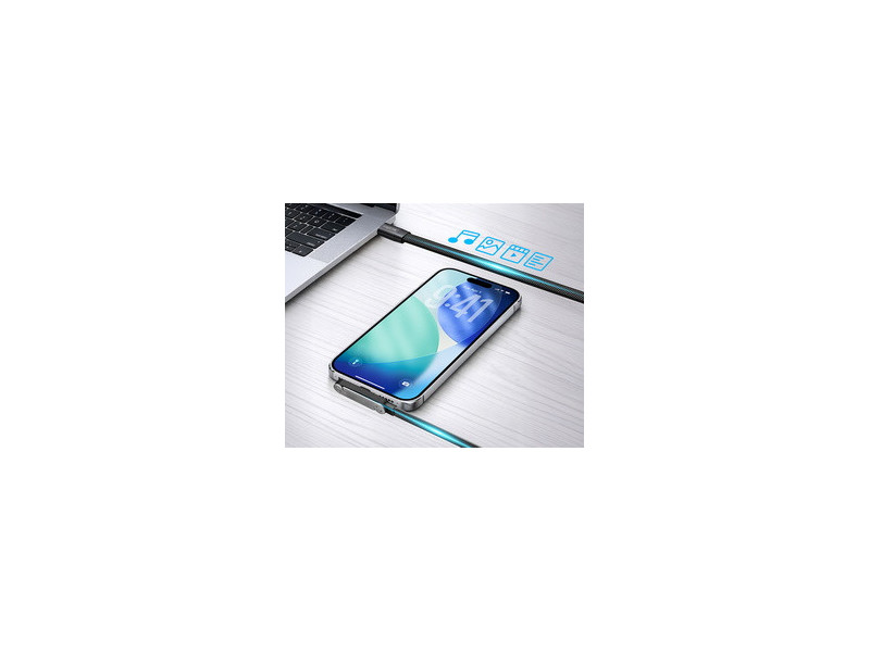 LogiLink Câble charge & données USB 2.0 avec support, noir