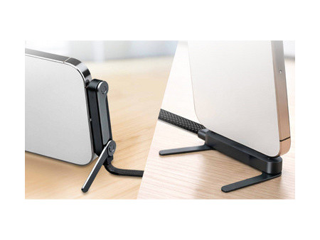 LogiLink Câble charge & données USB 2.0 avec support, noir