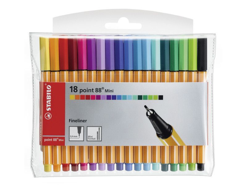 STABILO Feutre à pointe fine point 88 mini, étui plastique