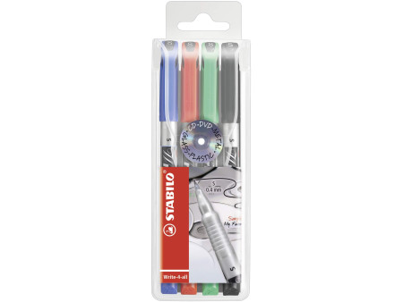 STABILO Marqueur permanent Write-4-all, S, étui en plastique