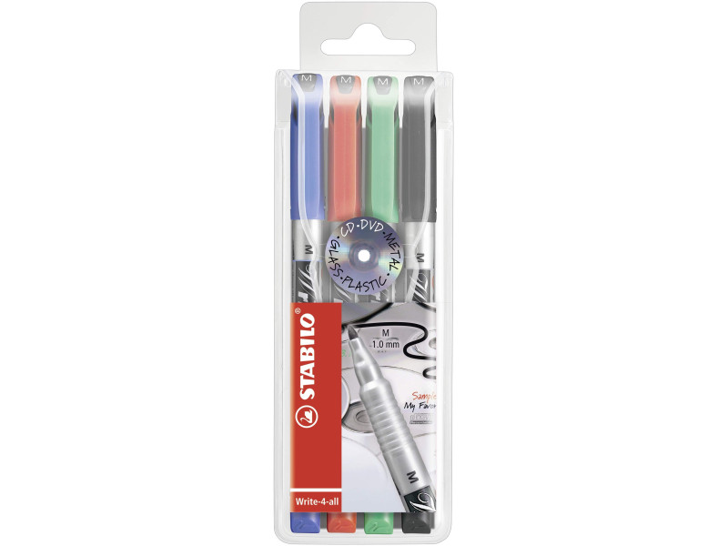 STABILO Marqueur permanent Write-4-all, M, étui en plastique