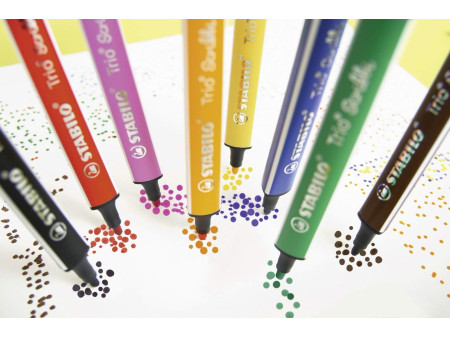 STABILO Feutre Trio Scribbi, set de bureau de 12