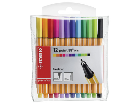STABILO Feutre à pointe fine point 88 mini, étui plastique