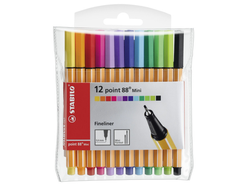 STABILO Feutre à pointe fine point 88 mini, étui plastique