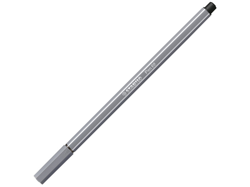 STABILO Stylo feutre Pen 68, tracé: 1,0 mm, gris foncé
