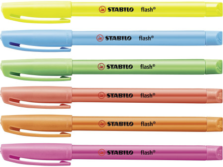 STABILO Surligneur flash, étui PP de 6