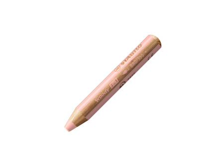 STABILO Crayon multi-talents woody 3 en 1, rond,rose abricot