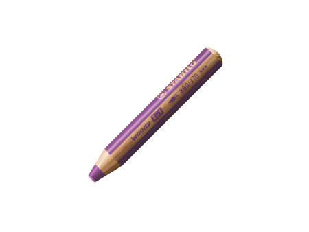 STABILO Crayon multi-talents woody 3 en 1, rond, mauve lilas