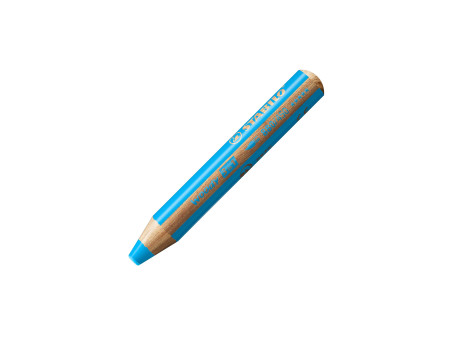 STABILO Crayon multi-talents woody 3 en 1, rond, cyan