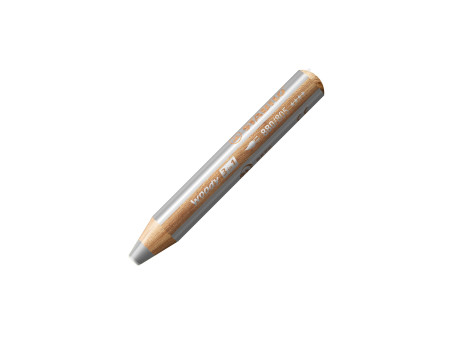 STABILO Crayon multi-talents woody 3 en 1, rond, argent