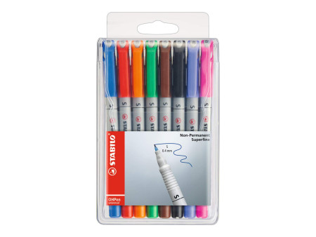 STABILO Feutre pour films OHPen universal, étui de 8,