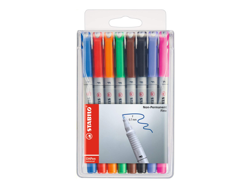 STABILO Feutre pour films OHPen universal, étui de 8,