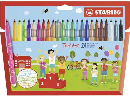 STABILO Feutre Trio A-Z, étui en carton de 24