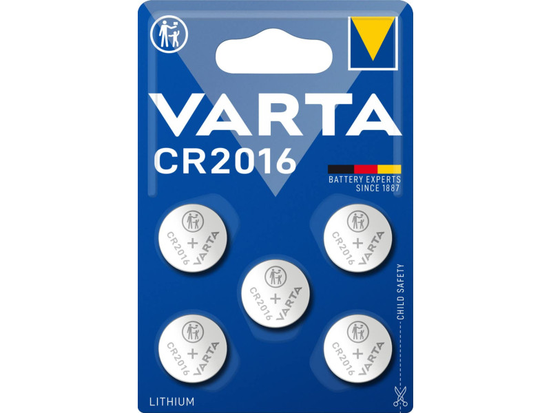 VARTA Pile bouton au lithium 'Electronics' CR2016, pack de 5