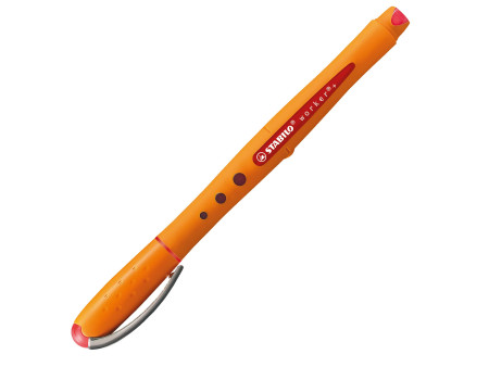 STABILO Stylo roller worker medium, rouge
