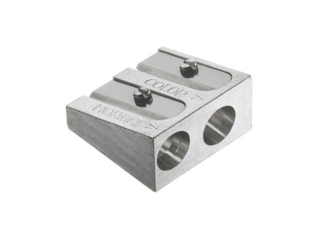 FABER-CASTELL Taille-crayon 2 trous en métal, argent