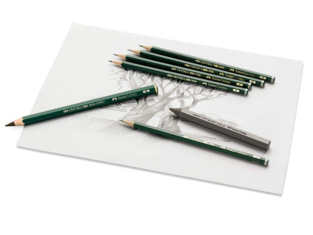 FABER-CASTELL Crayon CASTELL 9000, degré de dureté: 5B