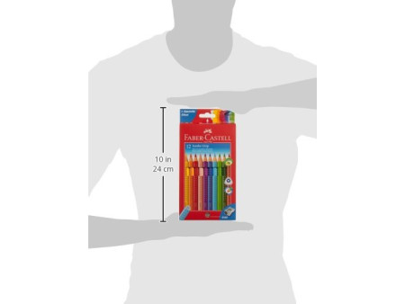 FABER-CASTELL Crayons de couleur JUMBO GRIP, étui de 12