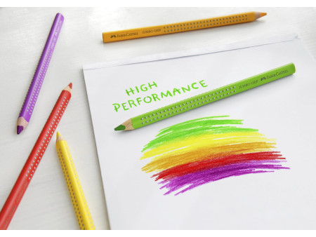 FABER-CASTELL Crayons de couleur JUMBO GRIP, étui de 12