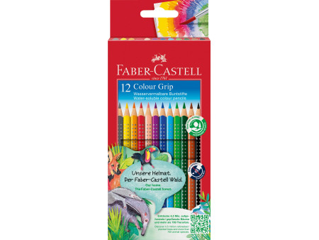 FABER-CASTELL Crayons de couleur Colour GRIP, étui de 12